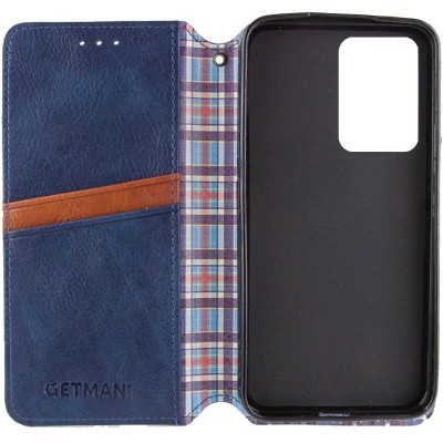 Шкіряний чохол-книжка GETMAN Cubic (PU) для Xiaomi Redmi Note 14 4G (Europe version) Синій Шкіряний чохол-книжка GETMAN Cubic (PU) для Xiaomi Redmi Note 14 4G (Europe version) Синій