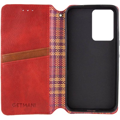 Шкіряний чохол-книжка GETMAN Cubic (PU) для Xiaomi Redmi Note 14 4G (Europe version) Червоний Шкіряний чохол-книжка GETMAN Cubic (PU) для Xiaomi Redmi Note 14 4G (Europe version) Червоний