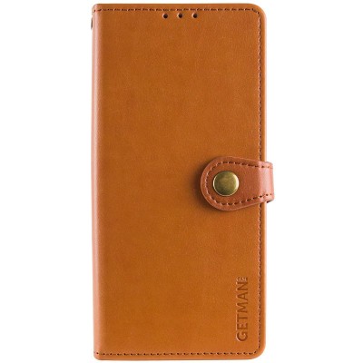Шкіряний чохол-книжка GETMAN Gallant (PU) для Xiaomi Redmi Note 14 4G (Europe version) Коричневий Шкіряний чохол-книжка GETMAN Gallant (PU) для Xiaomi Redmi Note 14 4G (Europe version) Коричневий