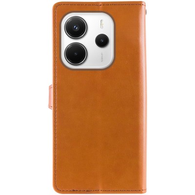 Шкіряний чохол-книжка GETMAN Gallant (PU) для Xiaomi Redmi Note 14 4G (Europe version) Коричневий Шкіряний чохол-книжка GETMAN Gallant (PU) для Xiaomi Redmi Note 14 4G (Europe version) Коричневий