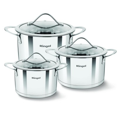 Набір посуду RINGEL FUSION набір кастрюль 6 пр. 1.9 л+2.6 л+3.6 л (RG-6007) Набір посуду RINGEL FUSION набір кастрюль 6 пр. 1.9 л+2.6 л+3.6 л (RG-6007)