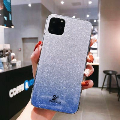 TPU+Glass чехол Swarovski для Apple iPhone 11 Pro (5.8") Синий TPU+Glass чехол Swarovski для Apple iPhone 11 Pro (5.8") Синий