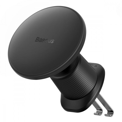 Автомобільний тримач з Бездротовим ЗП Baseus CW01 Magnetic 15W (C40141001111-00) black