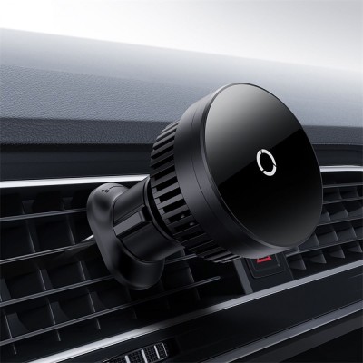 Автомобільний тримач з Бездротовим ЗП Baseus MagPro Series Magnetic Qi2 15W (C40164100121-01) black