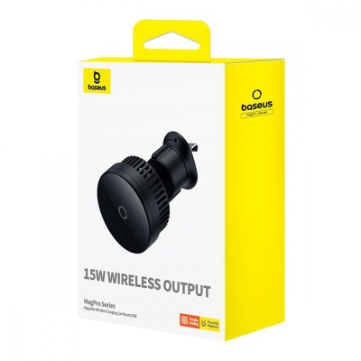 Автомобільний тримач з Бездротовим ЗП Baseus MagPro Series Magnetic Qi2 15W (C40164100121-01) black