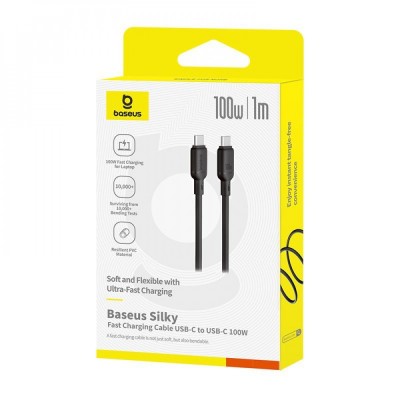 Кабель Baseus Silky Series Fast Charging Type-C to Type-C 100W (2m) (P10377704213-010 white