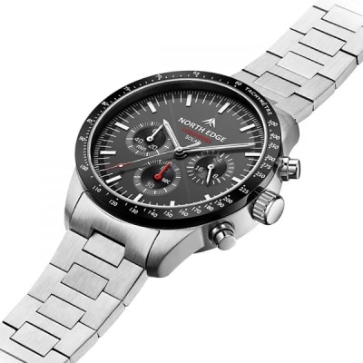 Механічний Годинник NORTH EDGE Longwings black