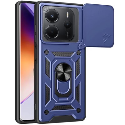 Ударостійкий чохол Camshield Serge Ring для Xiaomi Redmi Note 14 4G (Europe version) Синій Ударостійкий чохол Camshield Serge Ring для Xiaomi Redmi Note 14 4G (Europe version) Синій