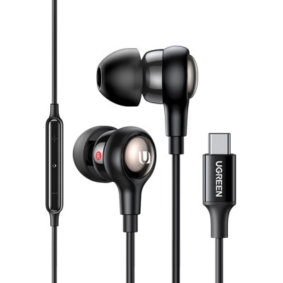Навушники UGREEN EP103 In-Ear Earphones with Type-C Connector (30638) Black Навушники UGREEN EP103 In-Ear Earphones with Type-C Connector (30638) Black