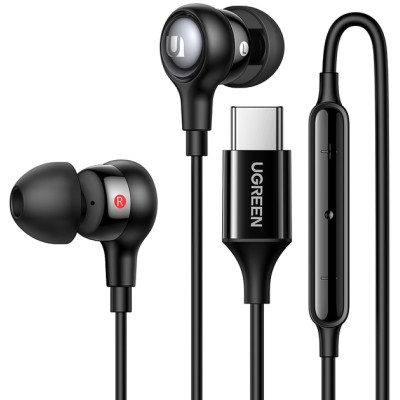 Навушники UGREEN EP103 In-Ear Earphones with Type-C Connector (30638) Black Навушники UGREEN EP103 In-Ear Earphones with Type-C Connector (30638) Black