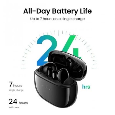 Навушники UGREEN WS106 HiTune T3 Active Noise-Cancelling Earbuds (90401) Black Навушники UGREEN WS106 HiTune T3 Active Noise-Cancelling Earbuds (90401) Black