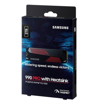 Твердотільний запам’ятовувальний пристрій накопичувач (SSD) G4 M.2 NVME 2TB W/HS 990 PRO MZ-V9P2T0CW SAMSUNG