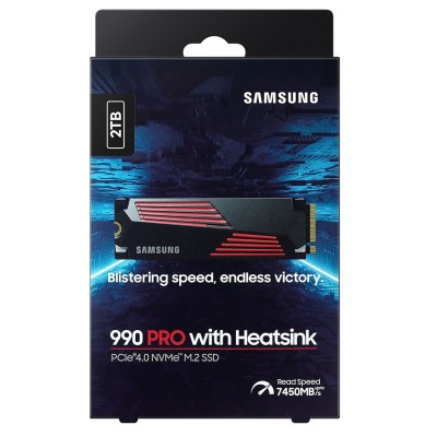 Твердотільний запам’ятовувальний пристрій накопичувач (SSD) G4 M.2 NVME 2TB W/HS 990 PRO MZ-V9P2T0CW SAMSUNG