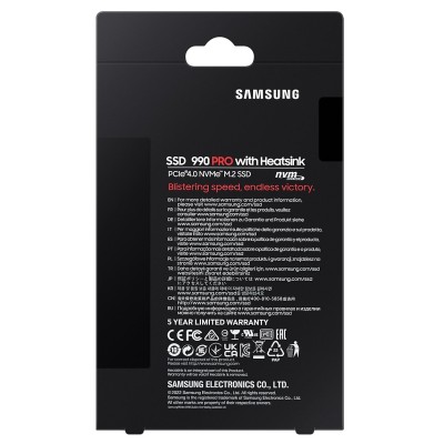 Твердотільний запам’ятовувальний пристрій накопичувач (SSD) G4 M.2 NVME 2TB W/HS 990 PRO MZ-V9P2T0CW SAMSUNG
