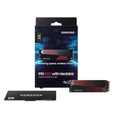 Твердотільний запам’ятовувальний пристрій накопичувач (SSD) G4 M.2 NVME 2TB W/HS 990 PRO MZ-V9P2T0CW SAMSUNG