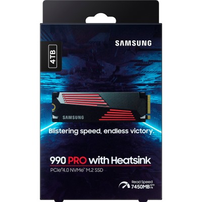 Твердотільний запам’ятовувальний пристрій накопичувач (SSD) G4 M.2 NVME 4TB W/HS 990 PRO MZ-V9P4T0CW SAMSUNG Твердотільний запам’ятовувальний пристрій накопичувач (SSD) G4 M.2 NVME 4TB W/HS 990 PRO MZ-V9P4T0CW SAMSUNG