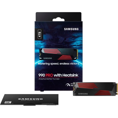 Твердотільний запам’ятовувальний пристрій накопичувач (SSD) G4 M.2 NVME 4TB W/HS 990 PRO MZ-V9P4T0CW SAMSUNG Твердотільний запам’ятовувальний пристрій накопичувач (SSD) G4 M.2 NVME 4TB W/HS 990 PRO MZ-V9P4T0CW SAMSUNG