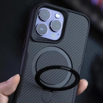 TPU+PC чохол Metal Buttons with MagSafe Carbon Ring для Apple iPhone 14 Pro (6.1") Чорний TPU+PC чохол Metal Buttons with MagSafe Carbon Ring для Apple iPhone 14 Pro (6.1") Чорний