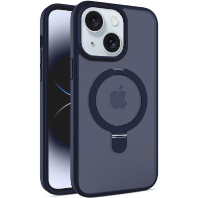 TPU+PC чохол Metal Buttons with MagSafe Colorful HQ Ring для Apple iPhone 14 / 13 (6.1") Dark Blue TPU+PC чохол Metal Buttons with MagSafe Colorful HQ Ring для Apple iPhone 14 / 13 (6.1") Dark Blue