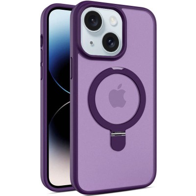 TPU+PC чохол Metal Buttons with MagSafe Colorful HQ Ring для Apple iPhone 14 / 13 (6.1") Purple TPU+PC чохол Metal Buttons with MagSafe Colorful HQ Ring для Apple iPhone 14 / 13 (6.1") Purple