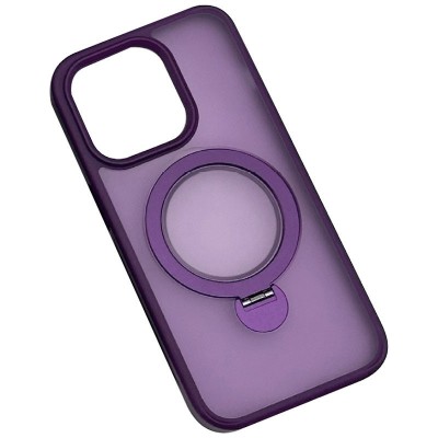 TPU+PC чохол Metal Buttons with MagSafe Colorful HQ Ring для Apple iPhone 14 / 13 (6.1") Purple TPU+PC чохол Metal Buttons with MagSafe Colorful HQ Ring для Apple iPhone 14 / 13 (6.1") Purple