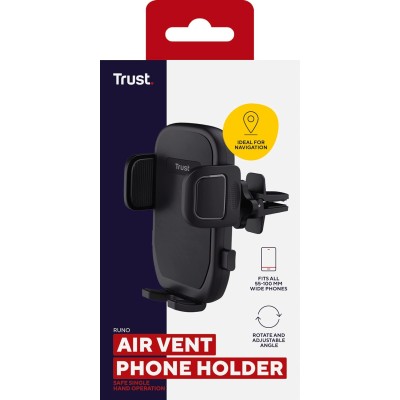 Автомобільний тримач смартфона Trust Runo airvent 4-7", чорний Автомобільний тримач смартфона Trust Runo airvent 4-7", чорний