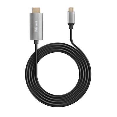 Адаптер Trust Calyx USB-C > HDMI, 1.8м, чорний (23332_TRUST) Адаптер Trust Calyx USB-C > HDMI, 1.8м, чорний (23332_TRUST)