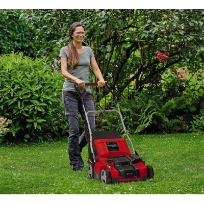 Аератор-скарифікатор електричний Einhell GE-SA 1435/1 1400Вт 35см ножи 16шт 10.18кг Аератор-скарифікатор електричний Einhell GE-SA 1435/1 1400Вт 35см ножи 16шт 10.18кг