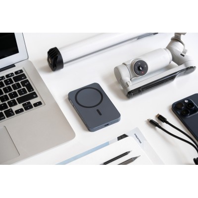 Акумулятор портативний літій-іонний Power Bank 2E Wireless QI 5000мА·год, 20Вт, PD, синій (2E-PB0545-BLUE)