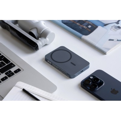 Акумулятор портативний літій-іонний Power Bank 2E Wireless QI 5000мА·год, 20Вт, PD, синій (2E-PB0545-BLUE)