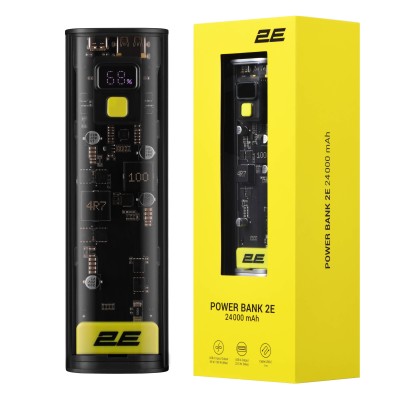 Акумулятор портативний літій-іонний Power Bank 2E Сrystal 24000мА·год, 100Вт (2E-PB7200PD) Акумулятор портативний літій-іонний Power Bank 2E Сrystal 24000мА·год, 100Вт (2E-PB7200PD)