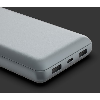 Акумулятор портативний літій-іонний Power Bank Belkin 10000мА·год, 15Вт, 2хUSB-A/USB-C, cірий