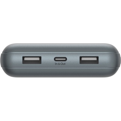Акумулятор портативний літій-іонний Power Bank Belkin 10000мА·год, 15Вт, 2хUSB-A/USB-C, cірий