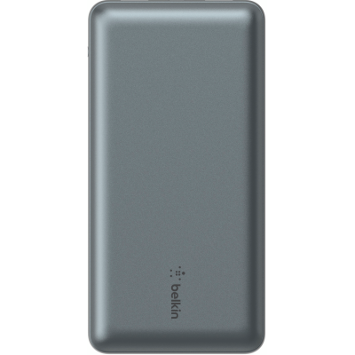 Акумулятор портативний літій-іонний Power Bank Belkin 20000мА·год, 15Вт, 2хUSB-A/USB-C, cірий Акумулятор портативний літій-іонний Power Bank Belkin 20000мА·год, 15Вт, 2хUSB-A/USB-C, cірий