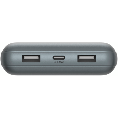 Акумулятор портативний літій-іонний Power Bank Belkin 20000мА·год, 15Вт, 2хUSB-A/USB-C, cірий Акумулятор портативний літій-іонний Power Bank Belkin 20000мА·год, 15Вт, 2хUSB-A/USB-C, cірий