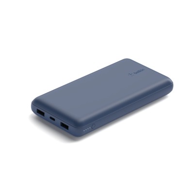 Акумулятор портативний літій-іонний Power Bank Belkin 20000мА·год, 15Вт, 2хUSB-A/USB-C, блакитний Акумулятор портативний літій-іонний Power Bank Belkin 20000мА·год, 15Вт, 2хUSB-A/USB-C, блакитний