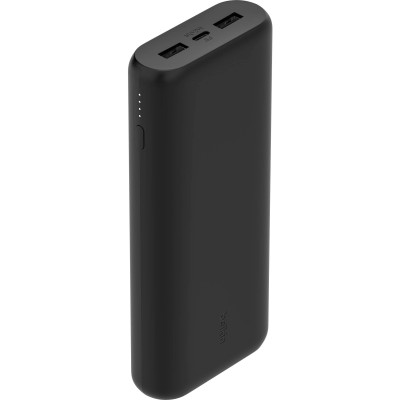 Акумулятор портативний літій-іонний Power Bank Belkin 20000мА·год, 20Вт, 2хUSB-A/USB-C, чорний Акумулятор портативний літій-іонний Power Bank Belkin 20000мА·год, 20Вт, 2хUSB-A/USB-C, чорний