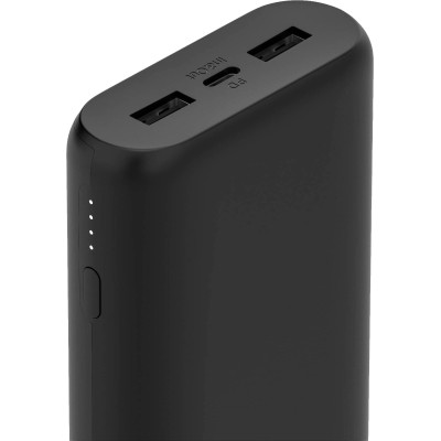 Акумулятор портативний літій-іонний Power Bank Belkin 20000мА·год, 20Вт, 2хUSB-A/USB-C, чорний Акумулятор портативний літій-іонний Power Bank Belkin 20000мА·год, 20Вт, 2хUSB-A/USB-C, чорний
