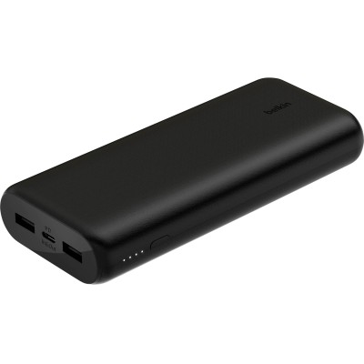 Акумулятор портативний літій-іонний Power Bank Belkin 20000мА·год, 20Вт, 2хUSB-A/USB-C, чорний Акумулятор портативний літій-іонний Power Bank Belkin 20000мА·год, 20Вт, 2хUSB-A/USB-C, чорний