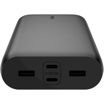 Акумулятор портативний літій-іонний Power Bank Belkin 26000мА·год, 32Вт, USB-A/USB-C PD PPS, чорний Акумулятор портативний літій-іонний Power Bank Belkin 26000мА·год, 32Вт, USB-A/USB-C PD PPS, чорний