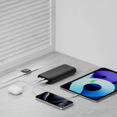Акумулятор портативний літій-іонний Power Bank Belkin 26000мА·год, 32Вт, USB-A/USB-C PD PPS, чорний Акумулятор портативний літій-іонний Power Bank Belkin 26000мА·год, 32Вт, USB-A/USB-C PD PPS, чорний
