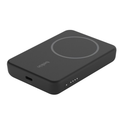 Акумулятор портативний літій-іонний Power Bank Belkin 5000мА·год, 7.5Вт, MagSafe, чорний Акумулятор портативний літій-іонний Power Bank Belkin 5000мА·год, 7.5Вт, MagSafe, чорний