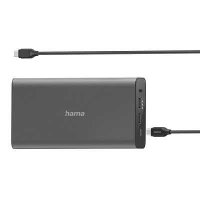 Акумулятор портативний літій-іонний Power Bank Hama 26800 мА·год, 60Вт, PD Акумулятор портативний літій-іонний Power Bank Hama 26800 мА·год, 60Вт, PD