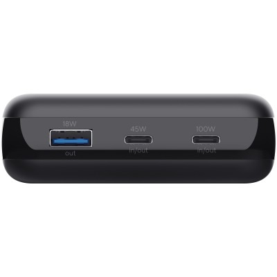 Акумулятор портативний літій-іонний power bank Trust Laro, 20000 мА·год, USB-A/2хUSB-C, 100w, чорний Акумулятор портативний літій-іонний power bank Trust Laro, 20000 мА·год, USB-A/2хUSB-C, 100w, чорний