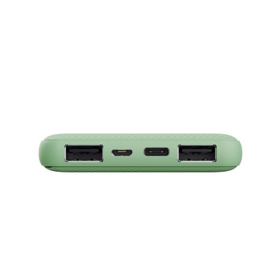 Акумулятор портативний літій-іонний power bank Trust Primo ECO, 10000мА·год, 2хUSB-A/USB-C, 15W, зелений