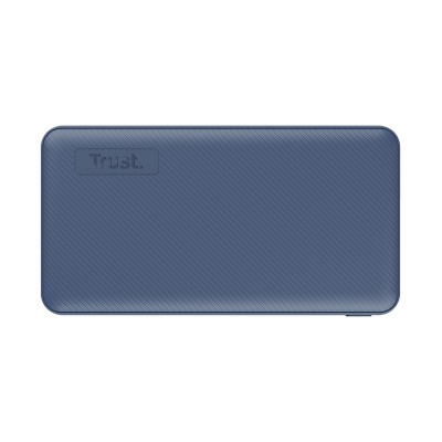 Акумулятор портативний літій-іонний power bank Trust Primo ECO, 10000мА·год, 2хUSB-A/USB-C, 15W, синій
