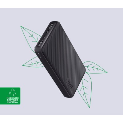 Акумулятор портативний літій-іонний power bank Trust Primo ECO, 15000мА·год, 2хUSB-A/USB-C, 15W, чорний Акумулятор портативний літій-іонний power bank Trust Primo ECO, 15000мА·год, 2хUSB-A/USB-C, 15W, чорний