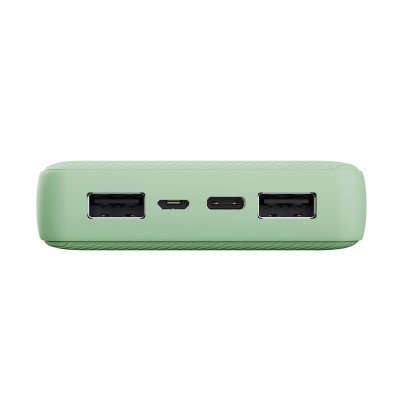 Акумулятор портативний літій-іонний power bank Trust Primo ECO, 20000мА·год, 2хUSB-A/USB-C, 15W, зелений Акумулятор портативний літій-іонний power bank Trust Primo ECO, 20000мА·год, 2хUSB-A/USB-C, 15W, зелений