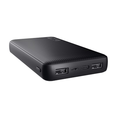Акумулятор портативний літій-іонний power bank Trust Primo ECO, 20000мА·год, 2хUSB-A/USB-C, 15W, чорний Акумулятор портативний літій-іонний power bank Trust Primo ECO, 20000мА·год, 2хUSB-A/USB-C, 15W, чорний