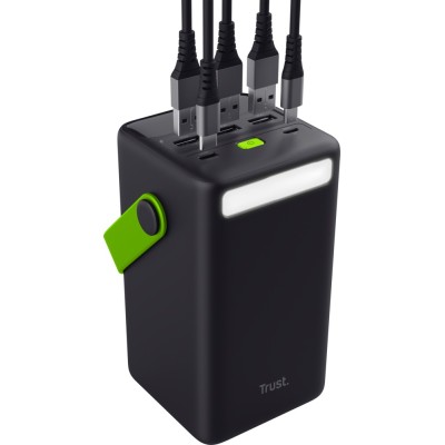 Акумулятор портативний літій-іонний power bank Trust Redoh XXL, 50000мА·год, 3хUSB-A/USB-C, 20W, чорний Акумулятор портативний літій-іонний power bank Trust Redoh XXL, 50000мА·год, 3хUSB-A/USB-C, 20W, чорний